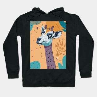 Cute Safari Giraffe Savanna Wildlife Illustration Hoodie